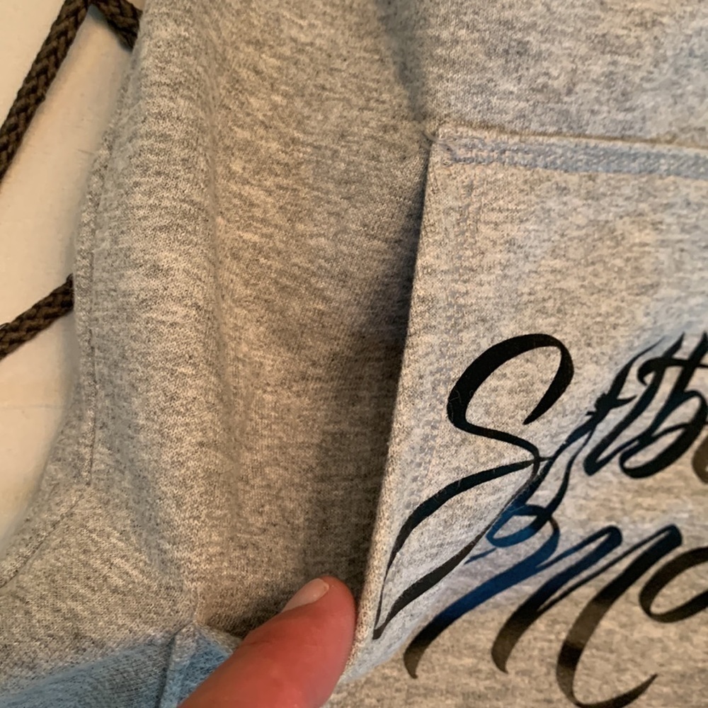 softball mom drawstring sweatshirt tote bag - Picture 2 of 7